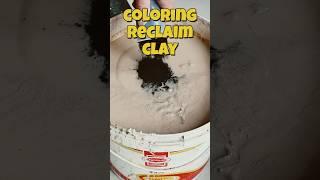 Color my reclaim clay with cobaltoxide #pottery #ceramic #clay #potterystudio #reclaim #recycle
