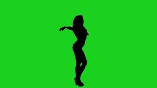 Dancing Female Silhouette Green Screen HD - VideNoCopy No Copyright Background Video Footage