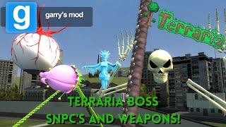 Gmod Mod Reviews: ALL 8 Terraria Boss NPC's (and Weapons)!