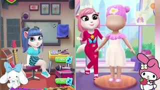 My talking Angela vs Cinnamoroll and My Melody #angela2 #mymelody