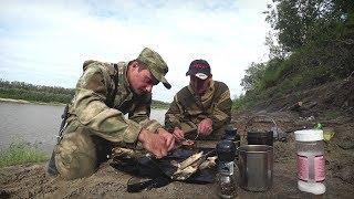 РЫБАЛКА В ДЕРЕВНЕ НА СЕВЕРЕ. ГОТОВКА РЫБЫ НА РОЖНЕ.