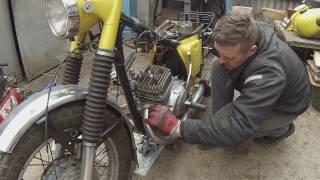 Repair Motorcycle IZH Jupiter. The engine is dismantled and dismantled.