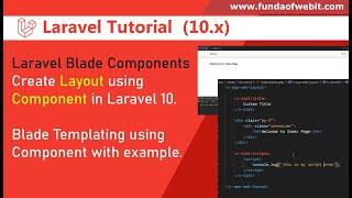 How to create Layout using Component in Laravel 10 | Blade Templating using Component with example