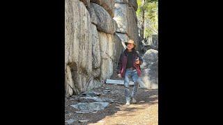 Dr Sam and Julie Ryder at the Sage Wall  in the Montana Megaliths, USA