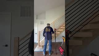 Indoor Wood Stair Railing Professional Installation.#art #house #remodeling #stairrailing #stairs