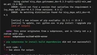 resolvido o erro do kivy: subprocess-exited-with-error | kivy | pip install kivy error