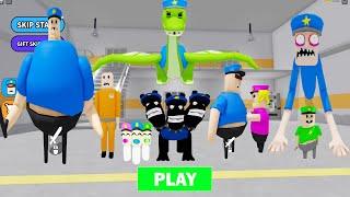 Police Family Escape (SCARY OBBY) All Morphs Unlocked - All Jumpscare: Dragon, Prisoner, Police Girl