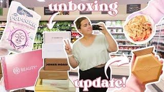 vlog: opening pr packages, blake brown hair *update* & grocery shopping!