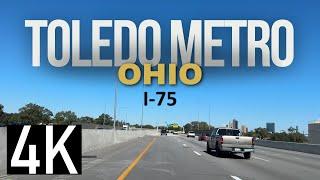 Freeway Road Tour Through Toledo, Ohio in 4K - Driving Interstate 75 in the Toledo Area