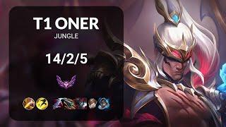 T1 Oner Lee Sin vs Kindred JUNGLE - KR  Patch 14.16