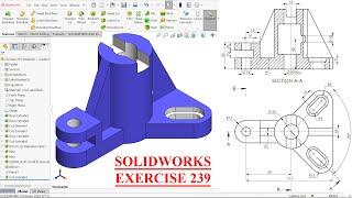 SolidWorks Tutorial for beginners-Exercise 239