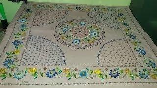 Block printing Handmade Bedsheet/Block printing on fabric with Wooden Block|fabric painting ideas