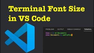 How to Change Terminal Font Size in VS Code | Terminal font size