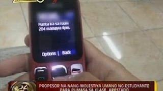 Propesor na nang-molestiya umano ng estudyante para pumasa sa klase, arestado