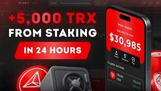 How to Earn 5000 TRX ($1k) Daily with Tron Staking – No-Risk Passive Income in Crypto!