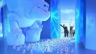 FROZEN FEVER(2015)- Last scene- Olaf, Kristoff and Sven brings Snow babies to the ice castle