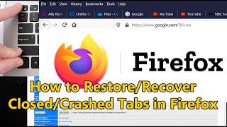 How to Recover/Restore Previous Session Tabs in Firefox after crashing or closing