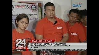 Inarestong si Ozamiz City Vice Mayor Nova Parojinog, kasama sa mga iniharap sa media