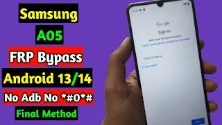 Samsung A05 FRP Bypass Android 13/14 | Samsung A05 Bypass FRP Google Account Lock | New Method