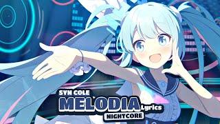 [Nightcore] - Melodia (Lyrics)