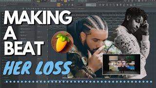 How to Make a Beat for Drake & 21 Savage (HER LOSS)  || FL STUDIO TUTORIAL