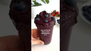 Healthy Blueberry Frozen Yogurt for healthy dessert or snack #healthydessert #healthyrecipe