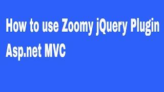 How to use Zoomy jQuery Plugin