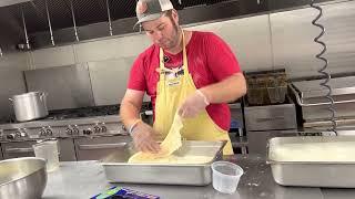 Dan of The Salty Cow Making Fresh Mozzarella Cheese in the Working Food Kitchen!