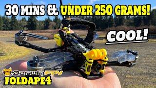 Folds, Under 250g, & 30min Flights? - DarwinFpv FoldApe4 Drone