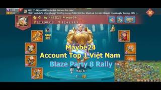 Maybe24 Canna Blaze Party 8 Rally | Account Top 1 Việt Nam - Lords Mobile