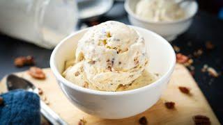 Butter Pecan Keto Ice Cream Made In A Mason Jar & Just 2 Carbs