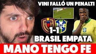 ¡BOMBAZO HISTÓRICO! ES LA PEOR BRASIL que RECUERDO. PINCHAZO vs VENEZUELA 1-1 • VINI FALLÓ un PENAL