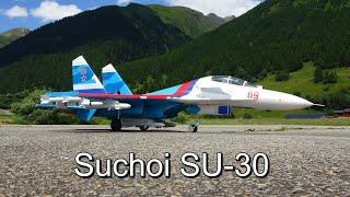 R/C Sukhoi SU-30 flight in the Swiss Alps