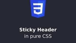 Sticky Header in pure CSS