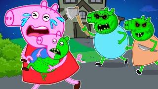 Zombie Apocalypse, George, Please don't turn into a Zombie | Peppa Pig Funny Animation