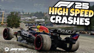 F1 25 HIGH SPEED CRASHES