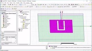 HFSS tutorial 2-Microstrip Patch Antenna with a cutting slot/ Coaxial feed/ how to cut slot in patch