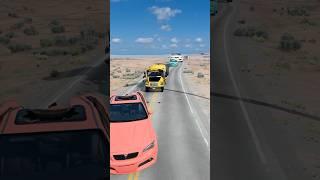 Car & school bus vs hammer #beamngdrive #shorts