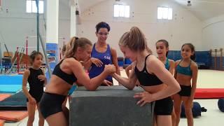 Greta challenges mates GYMNASTICS CHALLENGE