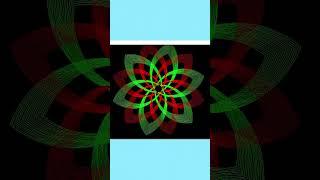 Python turtle graphics code-double color flower design.