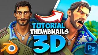 TUTORIAL THUMBNAILS 3D DE VALORANT! *BLENDER + PHOTOSHOP* (COMPLETO)