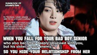 "𝐒𝐞𝐜𝐫𝐞𝐭 𝐎𝐛𝐬𝐞𝐬𝐬𝐢𝐨𝐧" Falling for Your Bad Boy Senior While Hiding It from His Enemy Sister #ff #jjk
