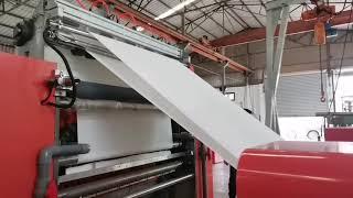 V-Fold Hand Towel Folding Machine with Steel to Steel Embossing Unit was under testing[庆祝][庆祝][庆祝]