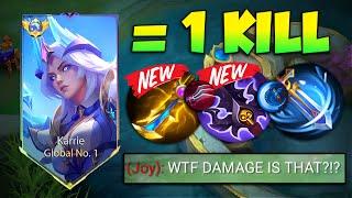 BUFFED KARRIE ONE SHOT BUILD IS FINALLY HERE! 1 HIT CRAZY DAMAGE! KARRIE BEST BUILD AND EMBLEM 2024