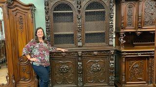 Antique Hunting Buffet with Renaissance Carvings - A Statement Piece for Your Home | EuroLuxHome.com