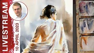 Monday Livestream 27: Model in the Studio (Watercolor Portrait Tutorial)