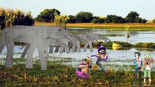 Wario, Waluigi, Cheren & Bianca Dies By Stampede Of Gomphotherium While Getting Lost In The Swamps