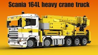 Scania 164L heavy crane truck  - Lego MOC by OldOlneyLego