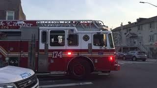 FDNY ENGINE 310 AND LADDER 174 RESPONDING TO A CALL IN BROOKLYN NY