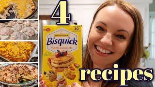 4 *MORE* BISQUICK RECIPES | EASY BREAKFAST, DINNER AND DESSERT RECIPES USING BISQUICK